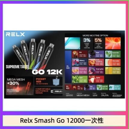 Relx Smash Go 12000 Puffs 一次性電子煙拋棄式12W輸出
